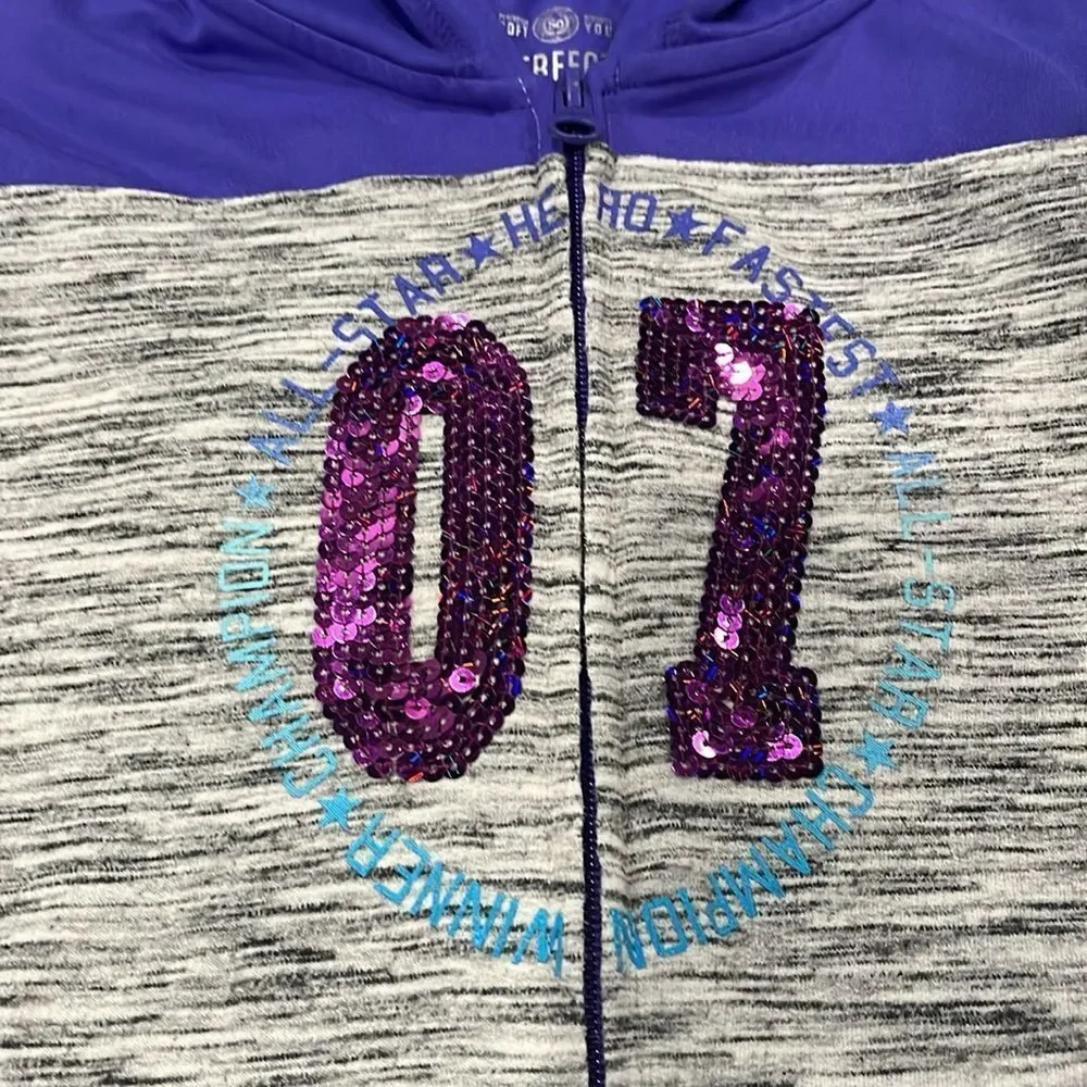 Kids Purple and Gray Hoodie